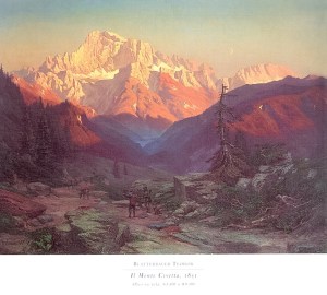 Il monte civetta, 1851 olio su tela